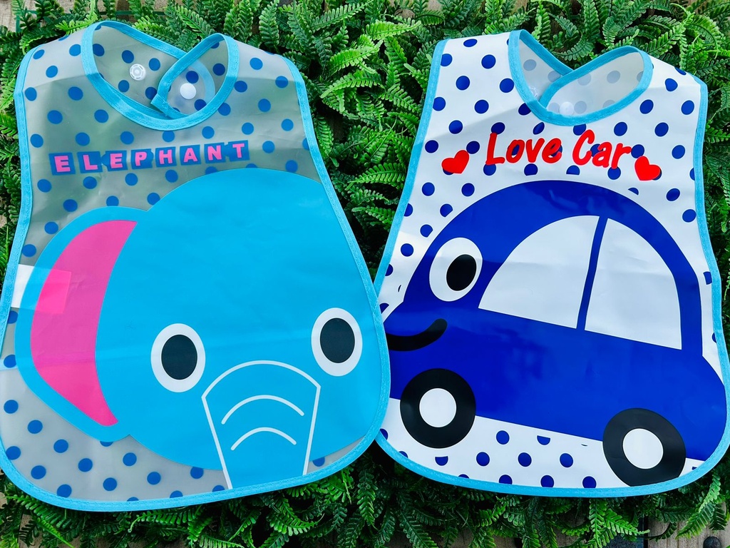 BABERO CON BOLSILLO AZUL