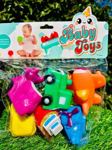 JUGUETE BEBE GOMA MEDIOS DE TRANSPORTE
